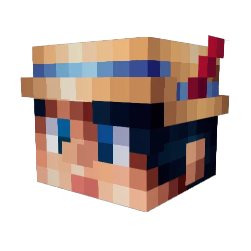 Dampcentipede Minecraft avatar head, 3D render