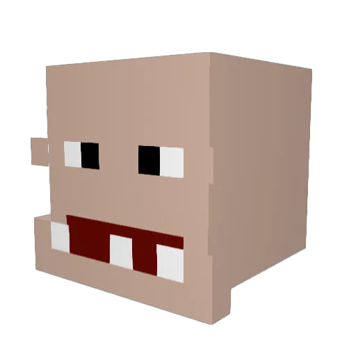 DampeGravekeeper Minecraft avatar head, 3D render