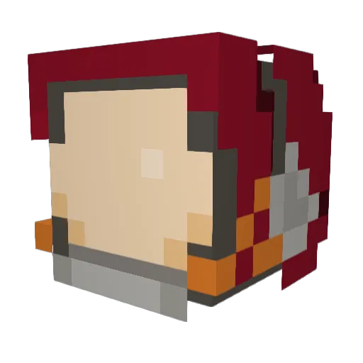 DamperDipper Minecraft avatar head, 3D render