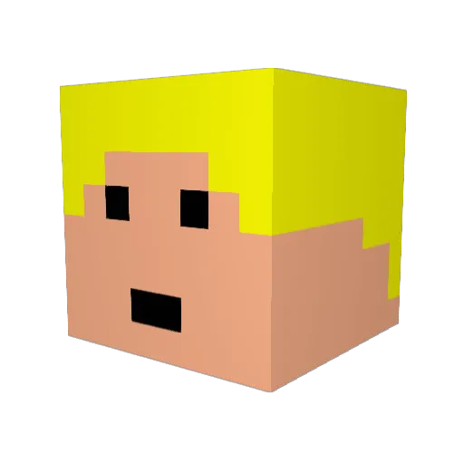 DampfPunkt Minecraft avatar head, 3D render