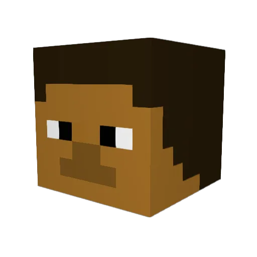 Dampie04 Minecraft avatar head, 3D render