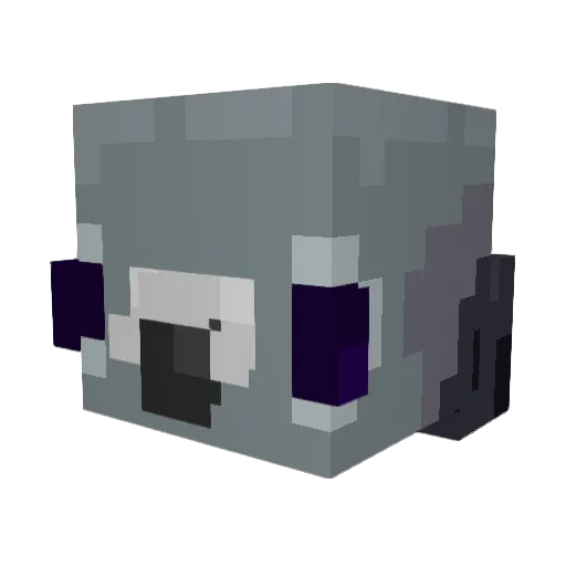 DamqnKr Minecraft avatar head, 3D render
