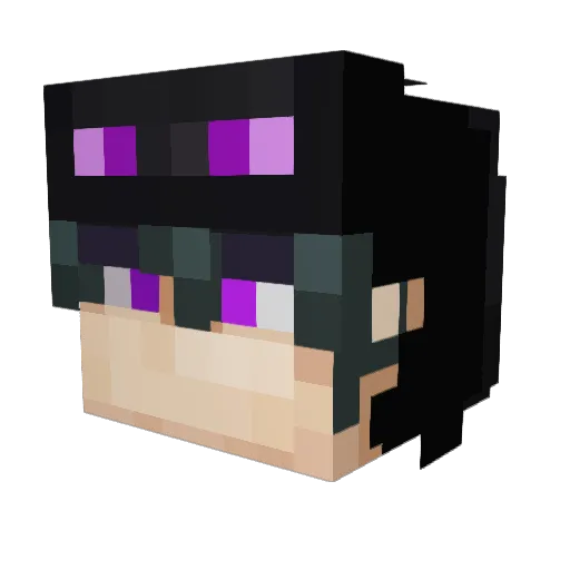 Damrang_ Minecraft avatar head, 3D render