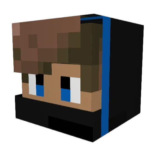 DamsBlp Minecraft avatar head, 3D render