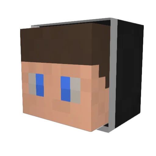 Dams_ Minecraft avatar head, 3D render