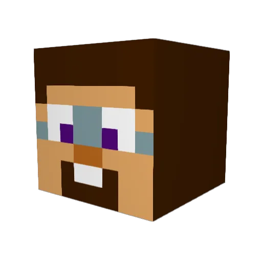DamselFly88 Minecraft avatar head, 3D render