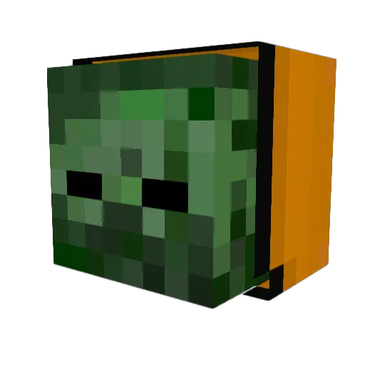Damsey93 Minecraft avatar head, 3D render
