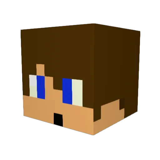 Damy04 Minecraft avatar head, 3D render