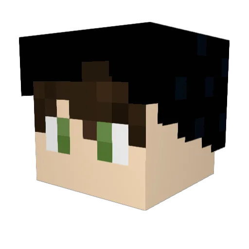 Dan0nino Minecraft avatar head, 3D render