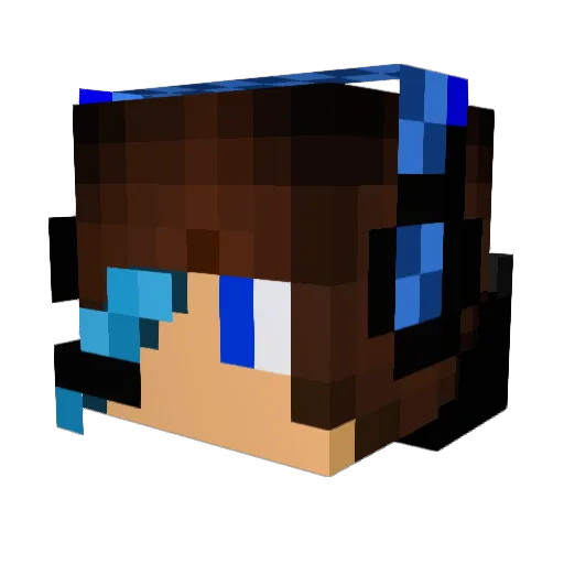 Dan12895 Minecraft avatar head, 3D render
