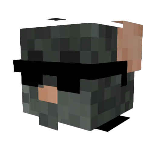 Dan1bo108 Minecraft avatar head, 3D render