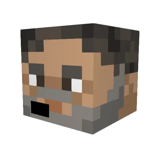 Dan288 Minecraft avatar head, 3D render