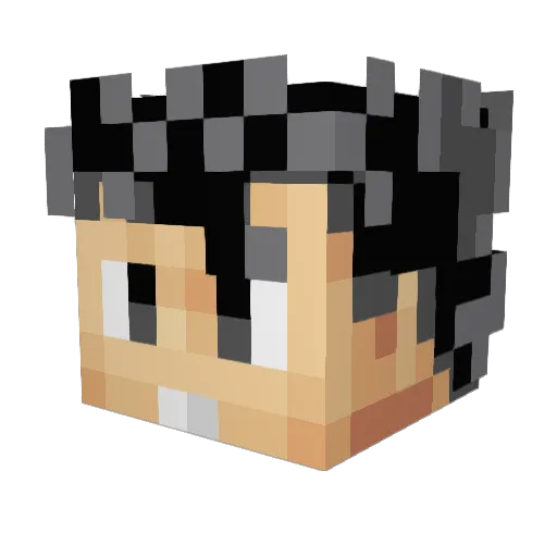 Dan80001 Minecraft avatar head, 3D render