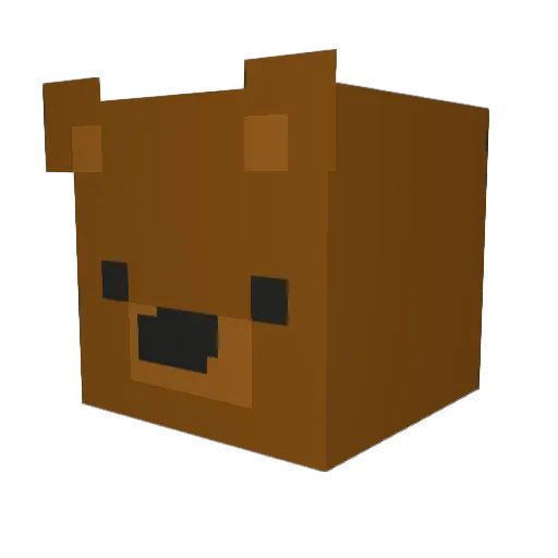 DanAgain Minecraft avatar head, 3D render