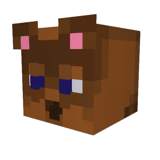 DanBeaux Minecraft avatar head, 3D render