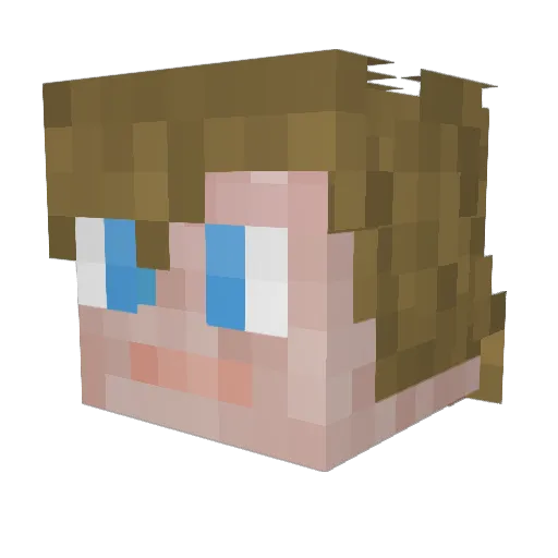 DanBenjy Minecraft avatar head, 3D render