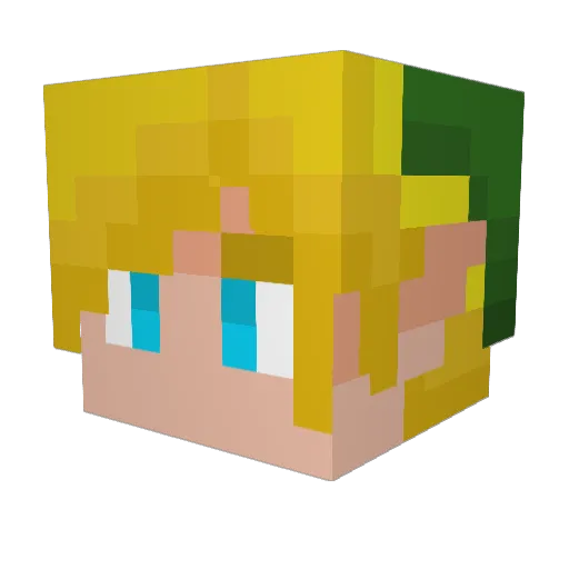 DanBlocks Minecraft avatar head, 3D render