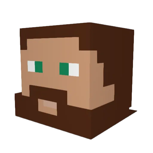 DanBorgHe Minecraft avatar head, 3D render