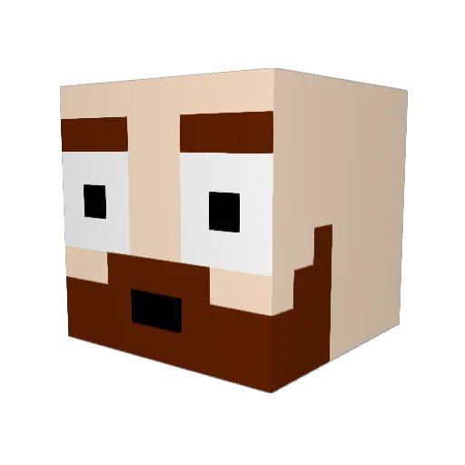 DanBuckles Minecraft avatar head, 3D render