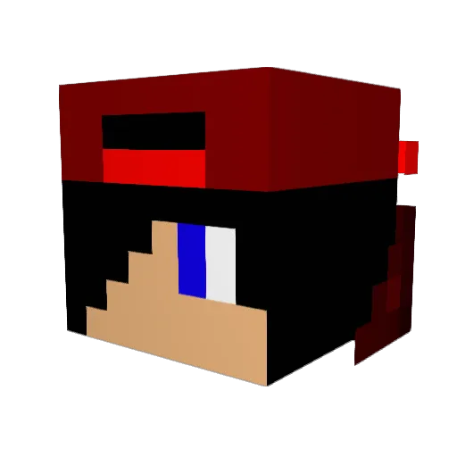 DanChan111 Minecraft avatar head, 3D render
