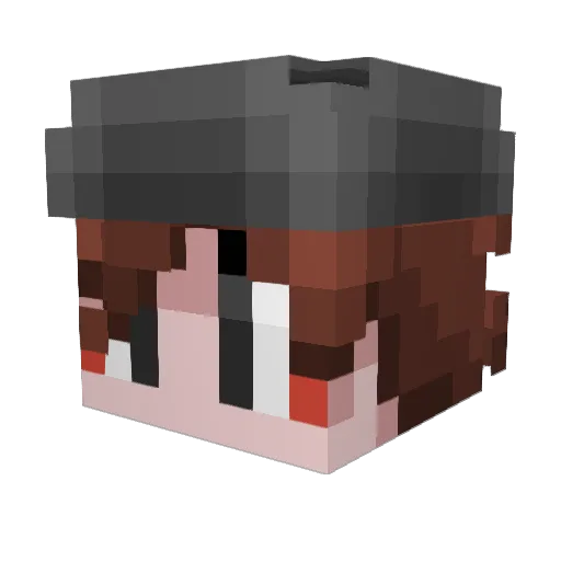 DanDeli3 Minecraft avatar head, 3D render