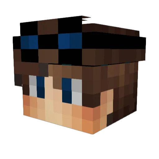 DanDemon Minecraft avatar head, 3D render