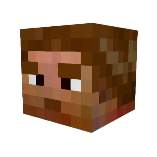 DanEvolved Minecraft avatar head, 3D render