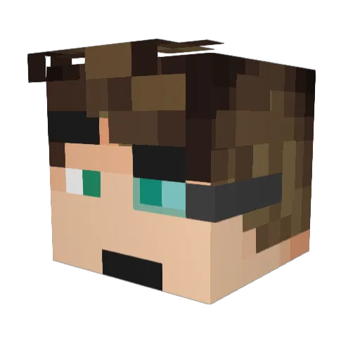 DanFG Minecraft avatar head, 3D render