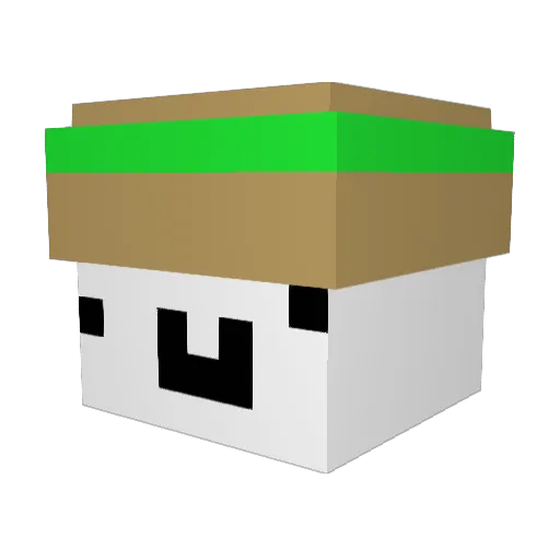 DanGrun Minecraft avatar head, 3D render