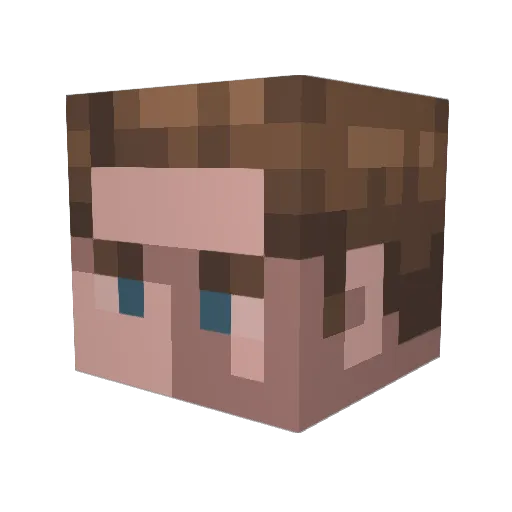 DanIsSad Minecraft avatar head, 3D render