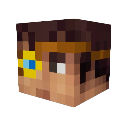 DanJayBee Minecraft avatar head, 3D render