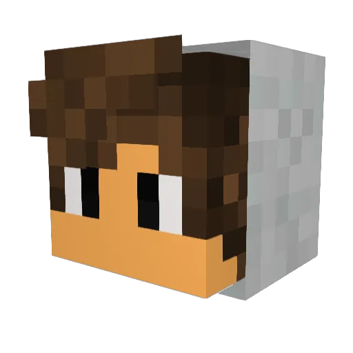 DanKarateKid Minecraft avatar head, 3D render