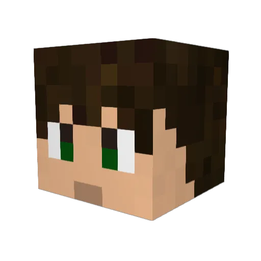 DanNetwalker Minecraft avatar head, 3D render