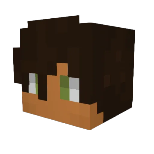 DanOSteel Minecraft avatar head, 3D render