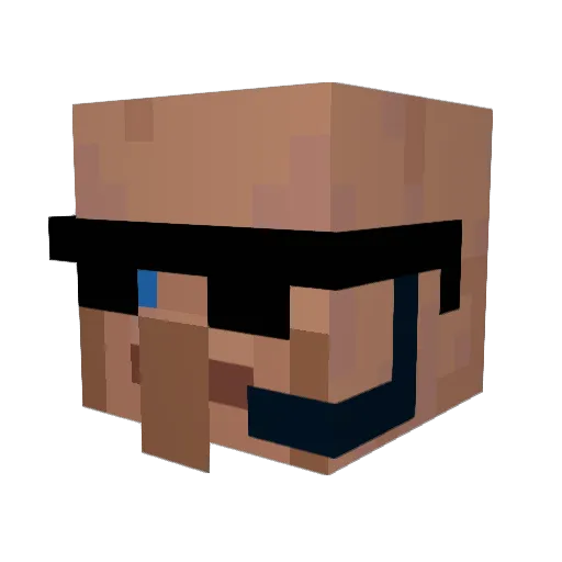 DanSta1o Minecraft avatar head, 3D render