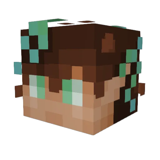 DanSunei Minecraft avatar head, 3D render