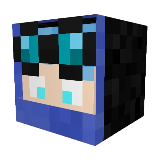 DanTDM25 Minecraft avatar head, 3D render