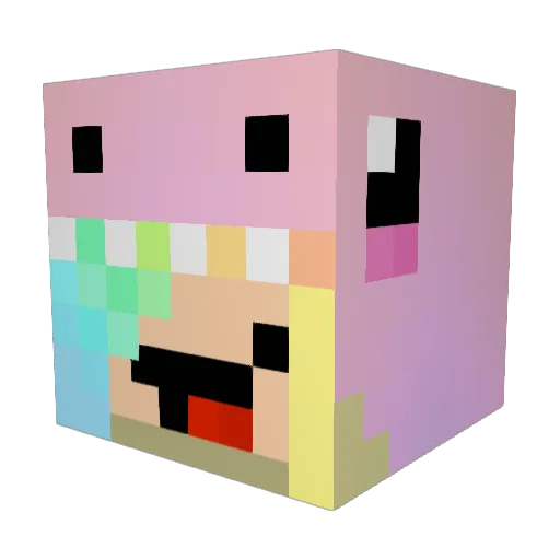 DanTDM_Dabs Minecraft avatar head, 3D render
