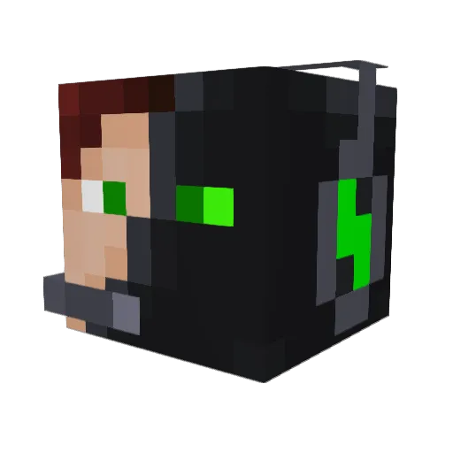 DanTGN Minecraft avatar head, 3D render