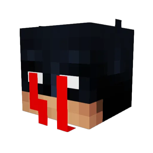 DanTheBatman Minecraft avatar head, 3D render