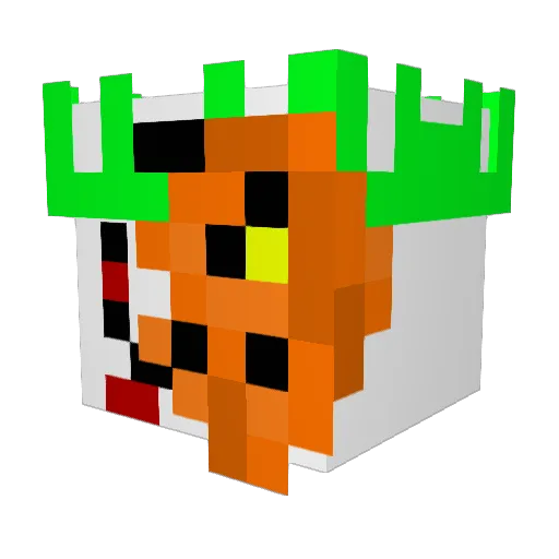 DanTheCreeper13 Minecraft avatar head, 3D render
