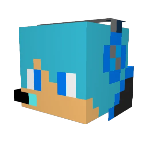 DanTheEpicGamer Minecraft avatar head, 3D render