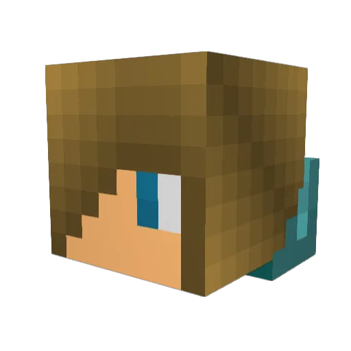 DanTheManXE Minecraft avatar head, 3D render