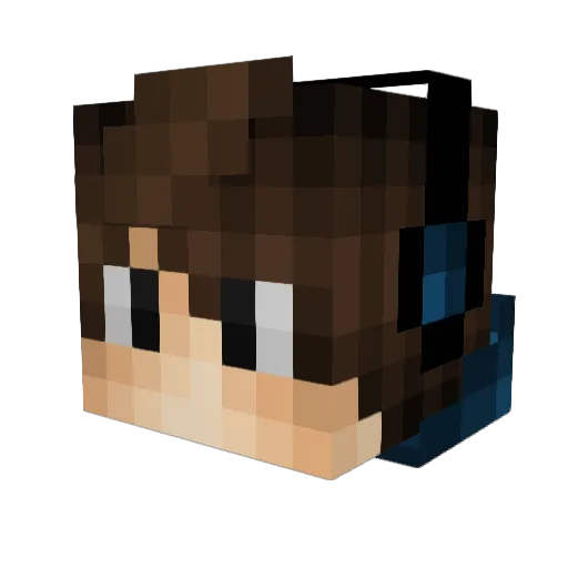 DanTheSausageMan Minecraft avatar head, 3D render