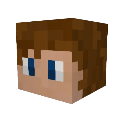 DanTooU Minecraft avatar head, 3D render