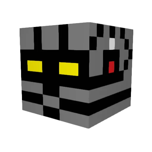 DanV2 Minecraft avatar head, 3D render