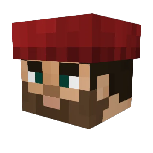 Dan_51 Minecraft avatar head, 3D render