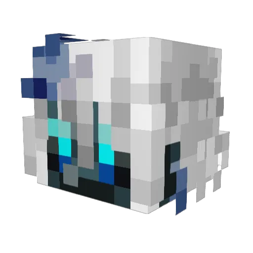 Dan_Aqua Minecraft avatar head, 3D render