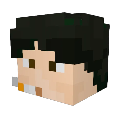 Dan_BD Minecraft avatar head, 3D render