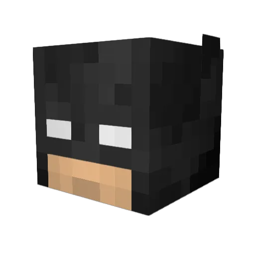 Dan_HD_ Minecraft avatar head, 3D render